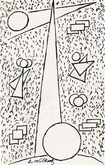 ABRAHAM WALKOWITZ (1878 - 1965, RUSSIAN/AMERICAN) Variations on a theme (Group of six abstractions).                                             